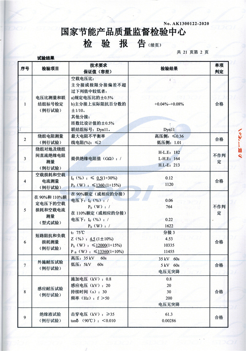 高低压试验报告-S11-1250荥阳荥阳荥阳油浸式变压器-2.jpg